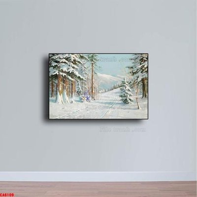 Ảnh gốc Tranh sơn dầu phong cảnh châu âu CA6109 (nét căng) in mica