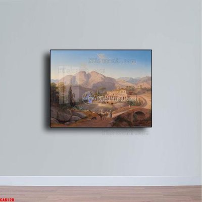 File gốc Tranh sơn dầu phong cảnh châu âu CA6120 (ảnh chi tiết) để in lụa