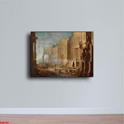 File gốc Tranh sơn dầu phong cảnh châu âu CA6142 (in mica) làm quà tặng