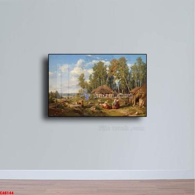 File tranh ảnh gốc Tranh sơn dầu phong cảnh châu âu CA6144 dùng cho in khổ lớn
