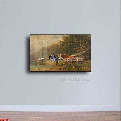 File gốc Tranh sơn dầu phong cảnh châu âu CA6145 (in mica) làm quà tặng