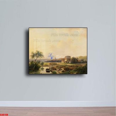 File gốc in ấn Tranh sơn dầu phong cảnh châu âu CA6168 chuẩn màu CMYK