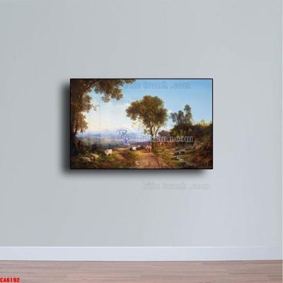 File gốc Tranh sơn dầu phong cảnh châu âu CA6192 (in lụa) chi tiết cao