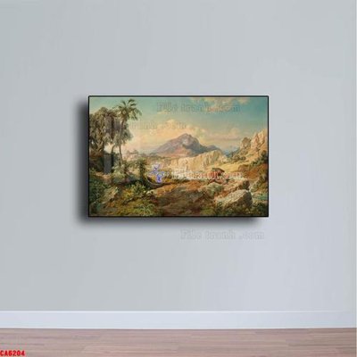 Hình ảnh file gốc in lụa Tranh sơn dầu phong cảnh châu âu CA6204