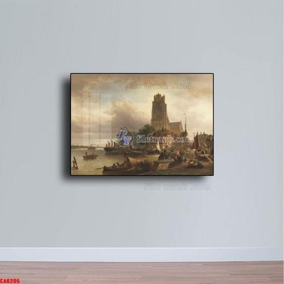 File tranh gốc Tranh sơn dầu phong cảnh châu âu CA6205 (sắc nét từng chi tiết)