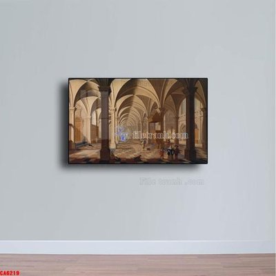 Ảnh gốc Tranh sơn dầu phong cảnh châu âu CA6219 (độ nét cao) in mica