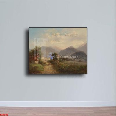 File gốc Tranh sơn dầu phong cảnh châu âu CA6223 (ảnh rõ nét) để in