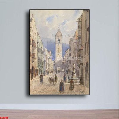 File gốc Tranh sơn dầu phong cảnh châu âu CA6268 (cho in ấn) từ Filetranh.com