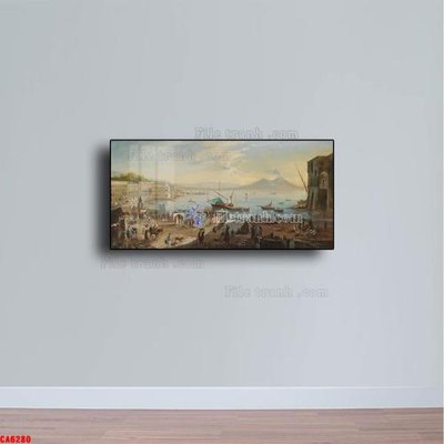 File ảnh Tranh sơn dầu phong cảnh châu âu CA6280 (gốc) dùng in Pano