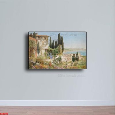 Tệp tin gốc Tranh sơn dầu phong cảnh châu âu CA6325 (dùng cho in ấn) chuyên nghiệp