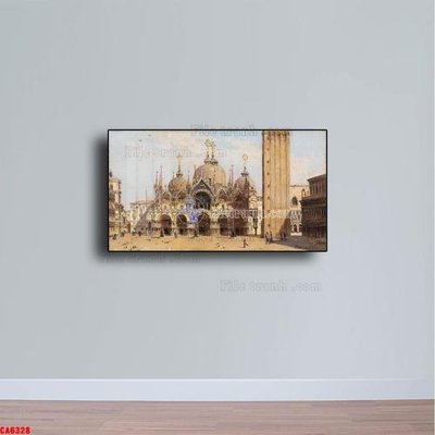 File in trần Tranh sơn dầu phong cảnh châu âu CA6328 (bản gốc) phong cảnh