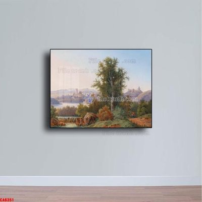File tranh Tranh sơn dầu phong cảnh châu âu CA6351 (gốc) chủ đề trừu tượng