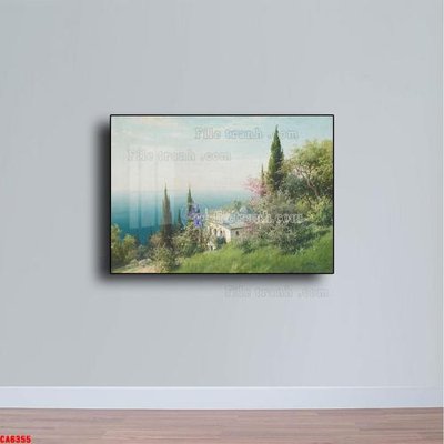 File gốc Tranh sơn dầu phong cảnh châu âu CA6355 (phiên bản chuẩn) để in ấn
