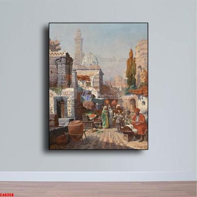 File tranh Tranh sơn dầu phong cảnh châu âu CA6358 (ảnh gốc) in trần nhà