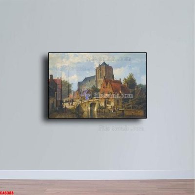 Tải file Tranh sơn dầu phong cảnh châu âu CA6388 (gốc) in ấn chất lượng