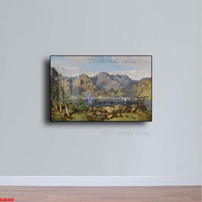 File in ấn Tranh sơn dầu phong cảnh châu âu CA6432 chuyên nghiệp