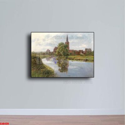 File tranh Tranh sơn dầu phong cảnh châu âu CA6439 (gốc) chủ đề trẻ em