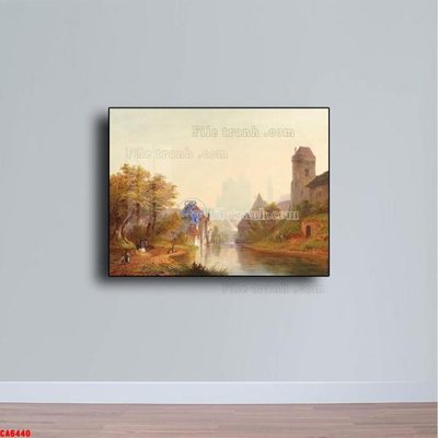 File ảnh Tranh sơn dầu phong cảnh châu âu CA6440 (gốc) cho trang trí nội thất