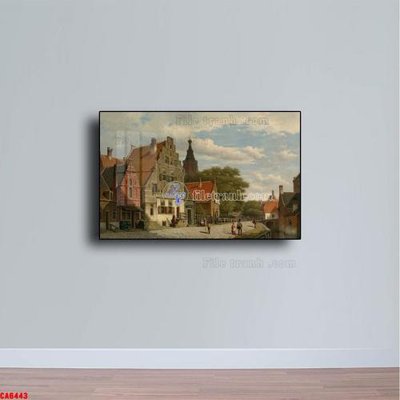 File gốc Tranh sơn dầu phong cảnh châu âu CA6443 (cho in ấn) từ Filetranh.com