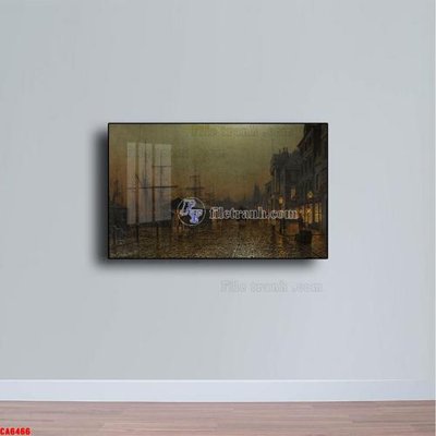 File gốc Tranh sơn dầu phong cảnh châu âu CA6466 (cho in 3D) độc đáo