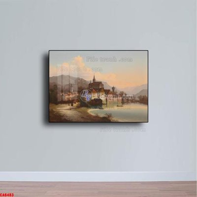 File tranh quảng cáo Tranh sơn dầu phong cảnh châu âu CA6483 (file gốc) chuyên nghiệp