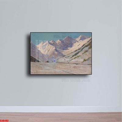 File gốc Tranh sơn dầu phong cảnh châu âu CA6493 (in lụa) họa tiết 3D