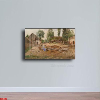 File tranh Tranh sơn dầu phong cảnh châu âu CA6495 (gốc) chủ đề con người