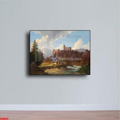 File in trần Tranh sơn dầu phong cảnh châu âu CA6534 (bản gốc) đại dương