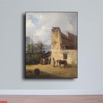 File tranh gốc Tranh sơn dầu phong cảnh châu âu CA6543 (sắc nét từng chi tiết)