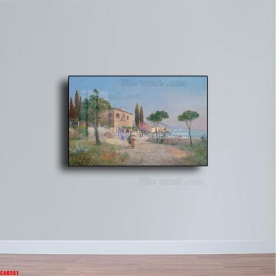 File gốc in tráng gương Tranh sơn dầu phong cảnh châu âu CA6551 chi tiết