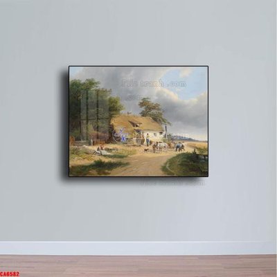 File PSD Tranh sơn dầu phong cảnh châu âu CA6582 (bản gốc) độ phân giải cao