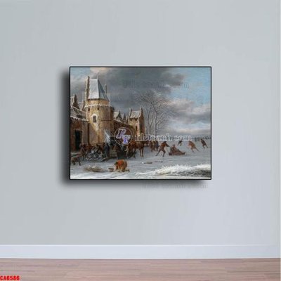 File tranh Tranh sơn dầu phong cảnh châu âu CA6586 (bản gốc) in lụa 5D