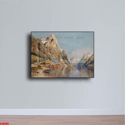 File ảnh Tranh sơn dầu phong cảnh châu âu CA6590 (gốc) in standee