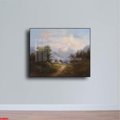 File PSD Tranh sơn dầu phong cảnh châu âu CA6604 (bản gốc) cho nhà in