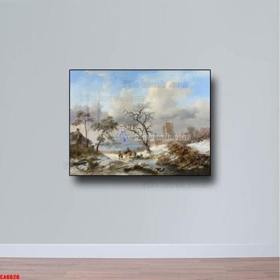 File tranh in tráng gương Tranh sơn dầu phong cảnh châu âu CA6626 (siêu nét)