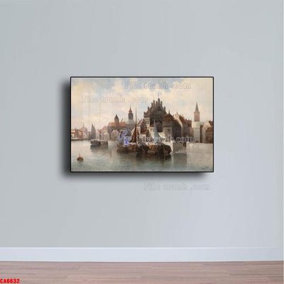 File gốc Tranh sơn dầu phong cảnh châu âu CA6632 (PNG) chất lượng cao
