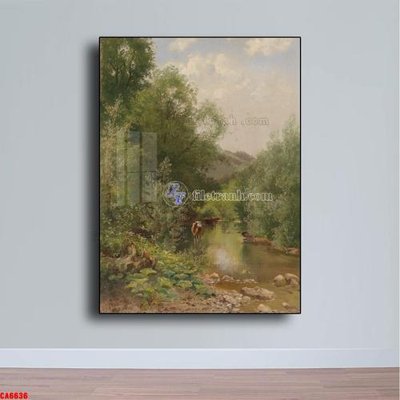 Download file gốc Tranh sơn dầu phong cảnh châu âu CA6636 (in mica) trong suốt