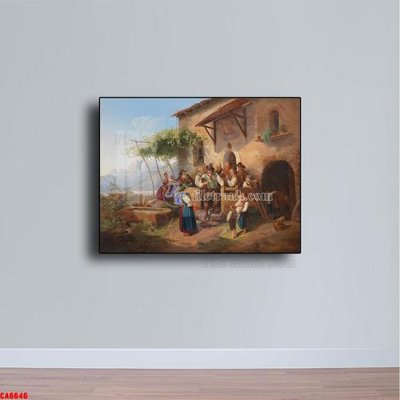 File gốc Tranh sơn dầu phong cảnh châu âu CA6646 (in lụa) tranh thuận buồm