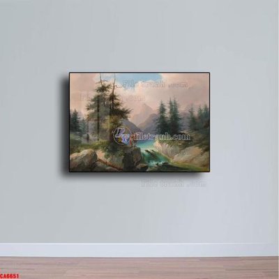 File gốc Tranh sơn dầu phong cảnh châu âu CA6651 (PSD/TIFF) độ phân giải cao