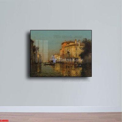 File PSD Tranh sơn dầu phong cảnh châu âu CA6665 (bản gốc) độ phân giải cao