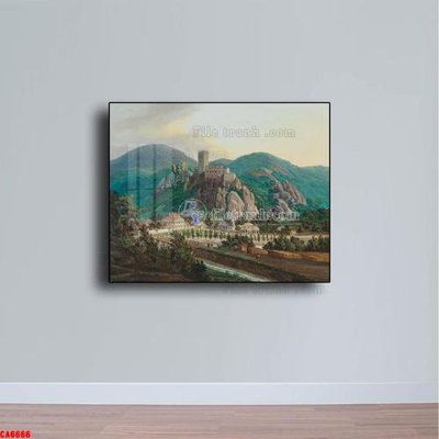 Download file gốc Tranh sơn dầu phong cảnh châu âu CA6666 (in mica) trang trí