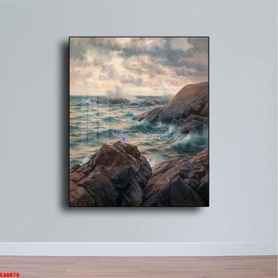 File tranh gốc Tranh sơn dầu phong cảnh châu âu CA6670 (bản quyền) file PSD