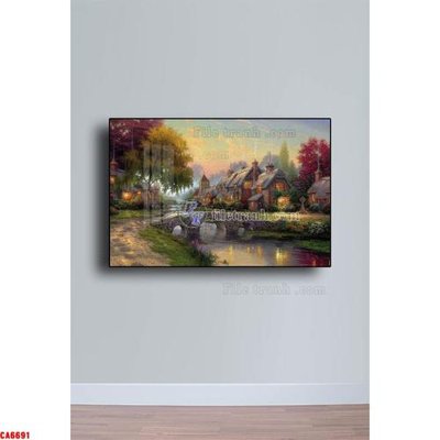 Tải file Tranh sơn dầu phong cảnh châu âu CA6691 (gốc) chủ đề phong thủy
