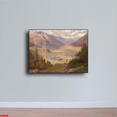 File ảnh gốc Tranh sơn dầu phong cảnh châu âu CA6698 không vỡ nét