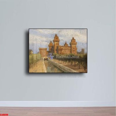 File PSD Tranh sơn dầu phong cảnh châu âu CA6699 (bản gốc) độ phân giải cao