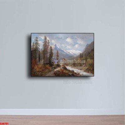 File tranh Tranh sơn dầu phong cảnh châu âu CA6701 (gốc) phong cách tối giản