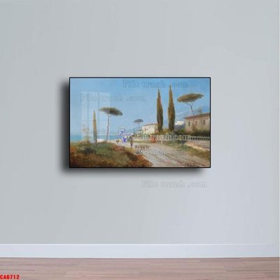 File tranh ảnh gốc Tranh sơn dầu phong cảnh châu âu CA6712 dùng cho in khổ lớn