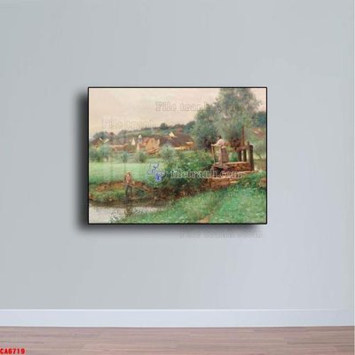 File tranh Tranh sơn dầu phong cảnh châu âu CA6719 (ảnh gốc) in trần 3D