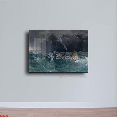 File in trần Tranh sơn dầu phong cảnh châu âu CA6730 (bản gốc 3D) sống động