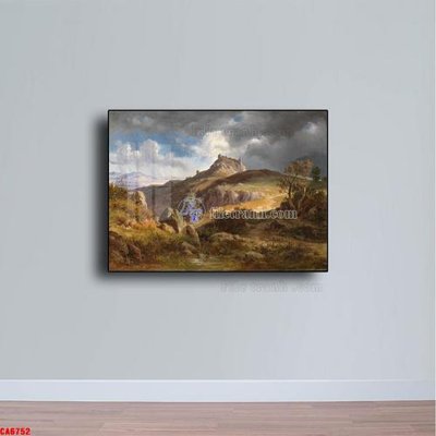 File in lụa Tranh sơn dầu phong cảnh châu âu CA6752 (phong cảnh) Tranh sơn dầu phong cảnh châu âu CA6752
